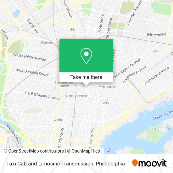 Mapa de Taxi Cab and Limosine Transmission