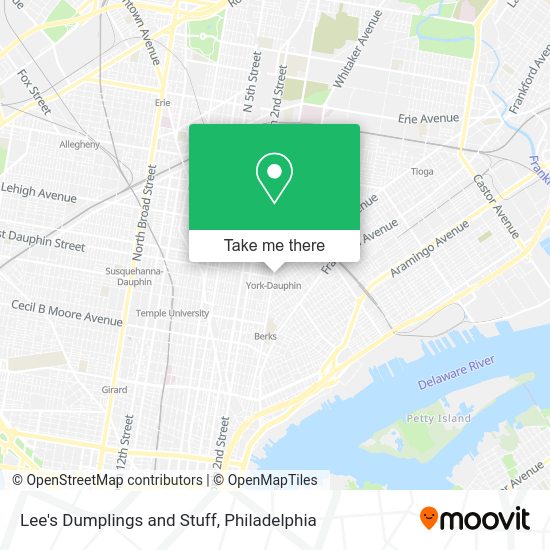Lee's Dumplings and Stuff map