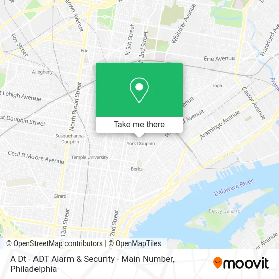 A Dt - ADT Alarm & Security - Main Number map