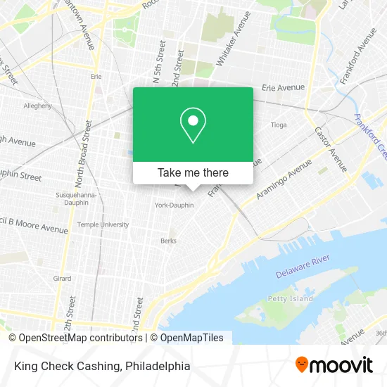 King Check Cashing map