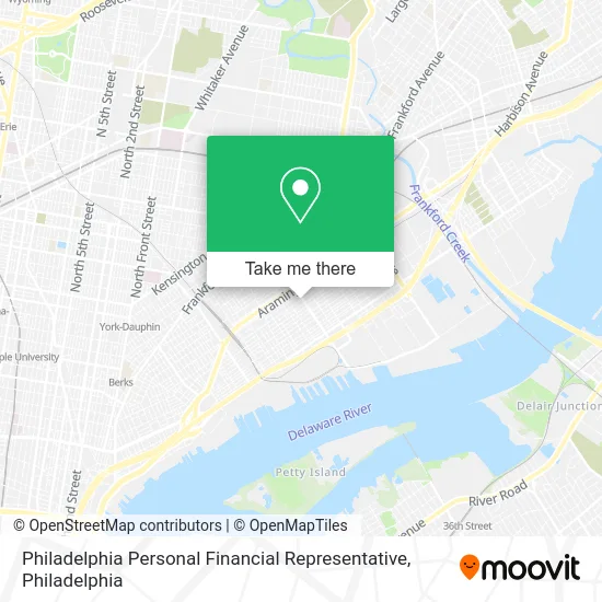 Philadelphia Personal Financial Representative map