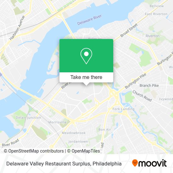 Delaware Valley Restaurant Surplus map