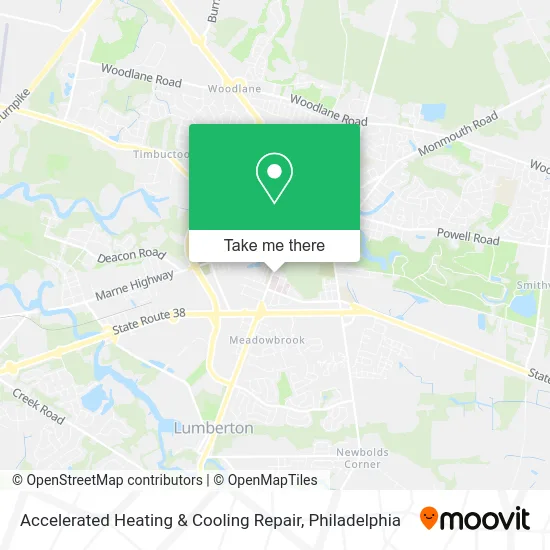 Accelerated Heating & Cooling Repair map