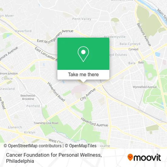 Cancer Foundation for Personal Wellness map