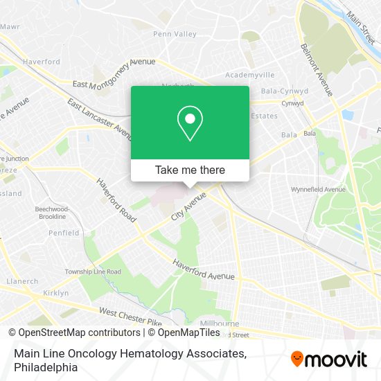 Main Line Oncology Hematology Associates map