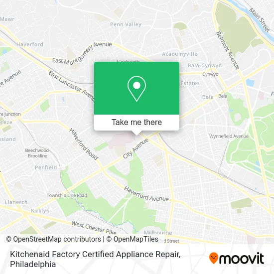 Kitchenaid Factory Certified Appliance Repair map