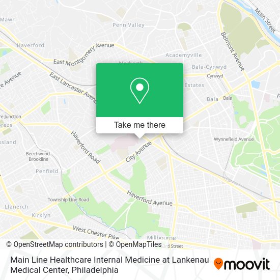 Main Line Healthcare Internal Medicine at Lankenau Medical Center map