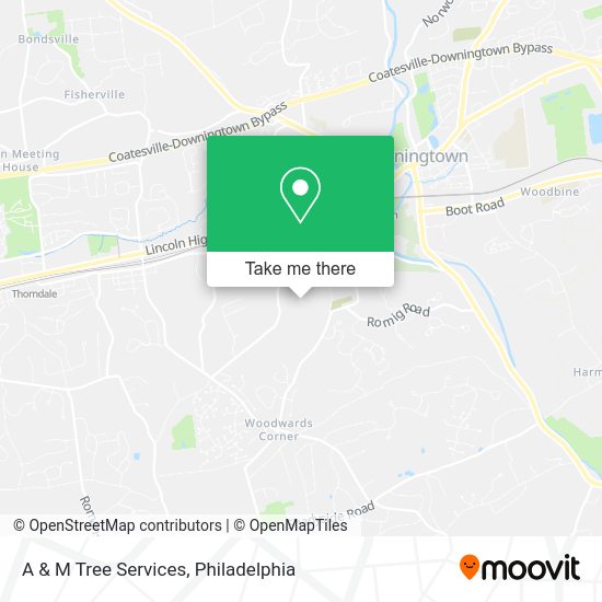Mapa de A & M Tree Services