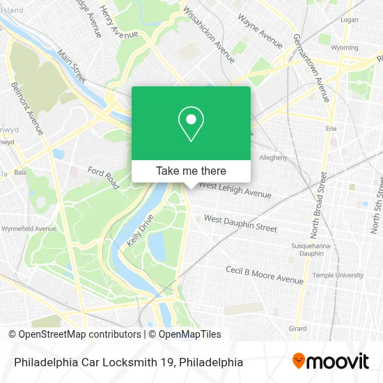 Philadelphia Car Locksmith 19 map