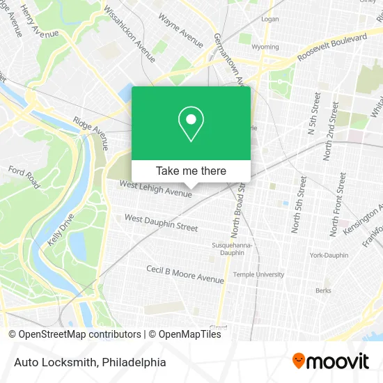 Auto Locksmith map