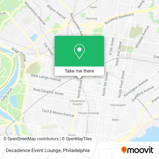 Decadence Event Lounge map