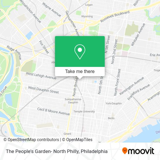 The People's Garden- North Philly map