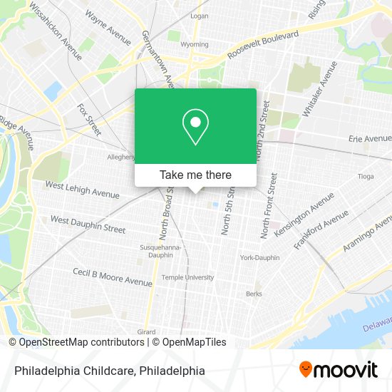 Mapa de Philadelphia Childcare