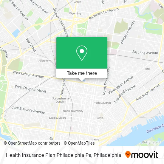 Health Insurance Plan Philadelphia Pa map