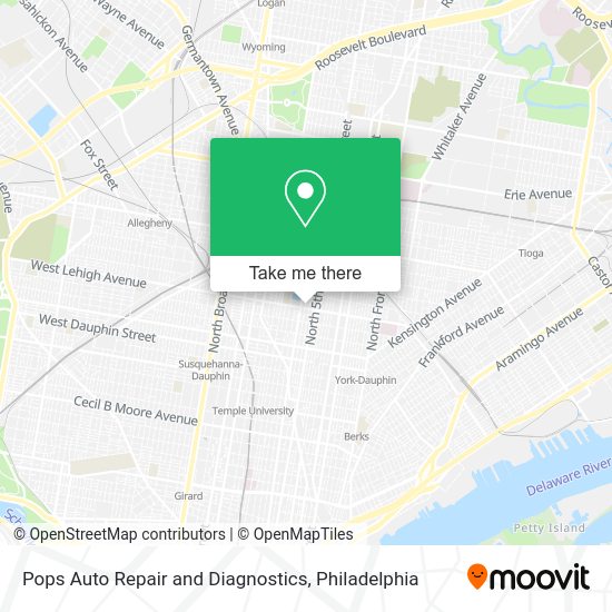 Mapa de Pops Auto Repair and Diagnostics