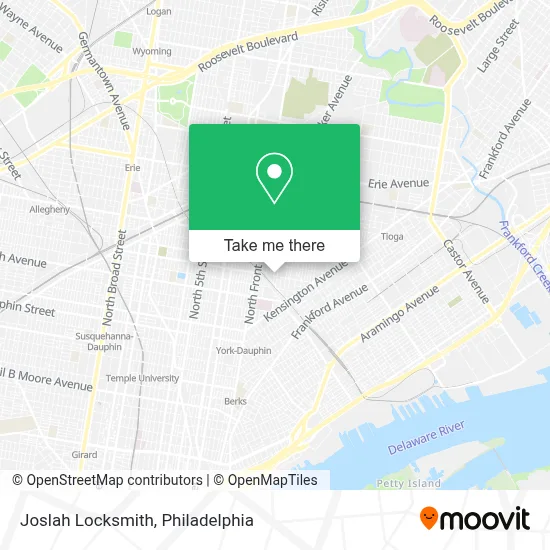Joslah Locksmith map
