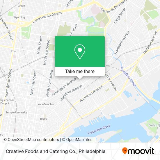 Mapa de Creative Foods and Catering Co.