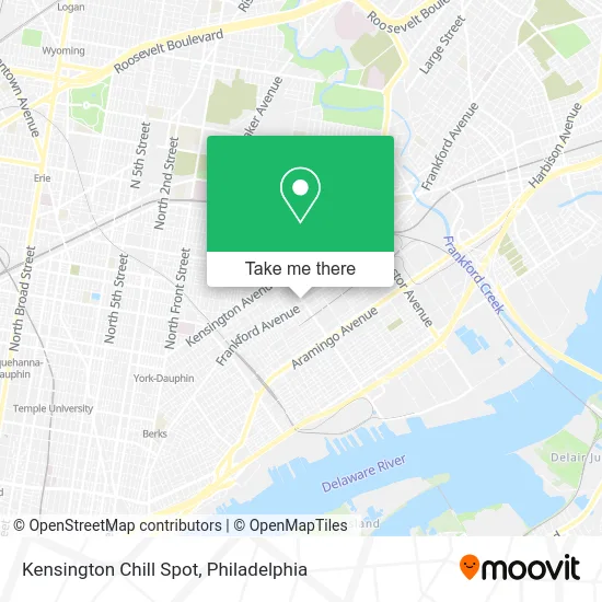 Kensington Chill Spot map