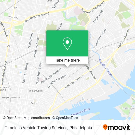 Timeless Vehicle Towing Services map