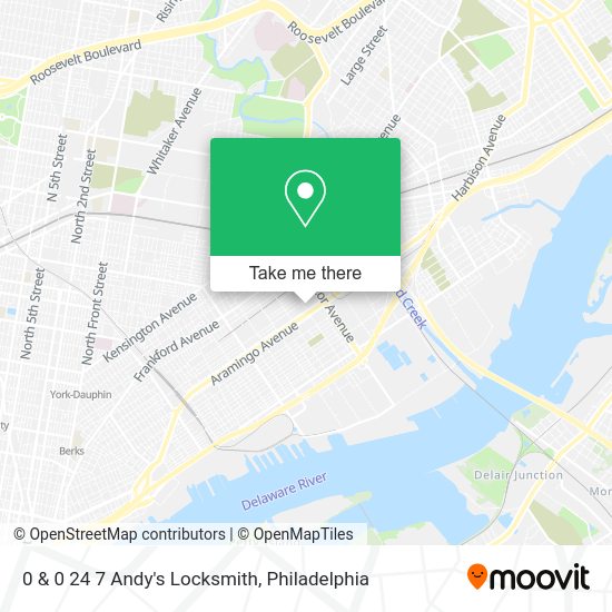 Mapa de 0 & 0 24 7 Andy's Locksmith