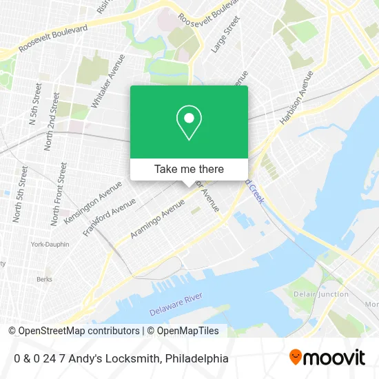 0 & 0 24 7 Andy's Locksmith map