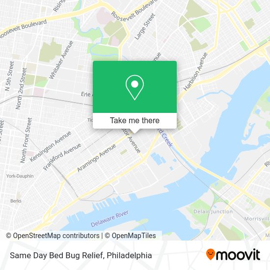 Same Day Bed Bug Relief map