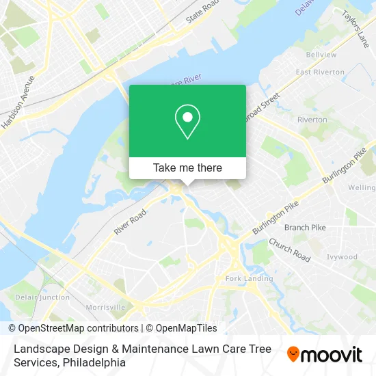 Landscape Design & Maintenance Lawn Care Tree Services map