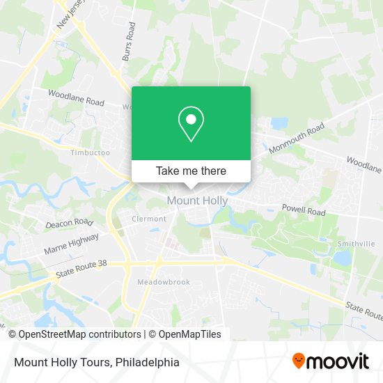Mapa de Mount Holly Tours