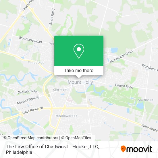 Mapa de The Law Office of Chadwick L. Hooker, LLC