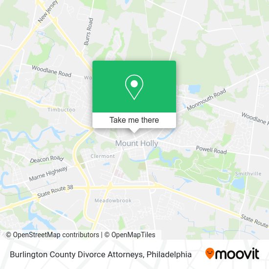 Burlington County Divorce Attorneys map