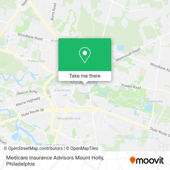 Mapa de Medicare Insurance Advisors Mount Holly