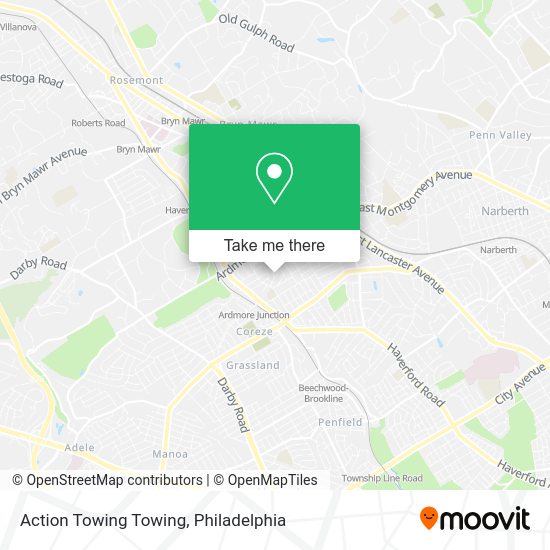 Action Towing Towing map