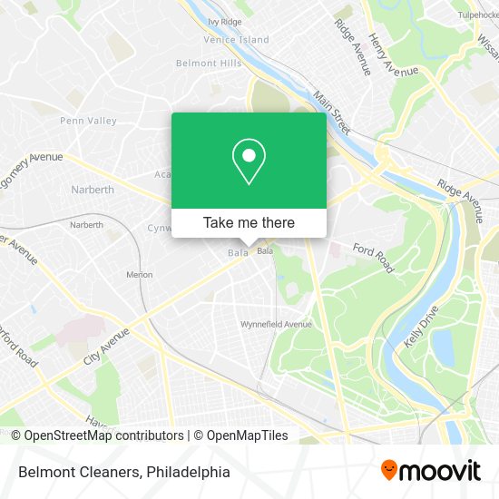 Belmont Cleaners map