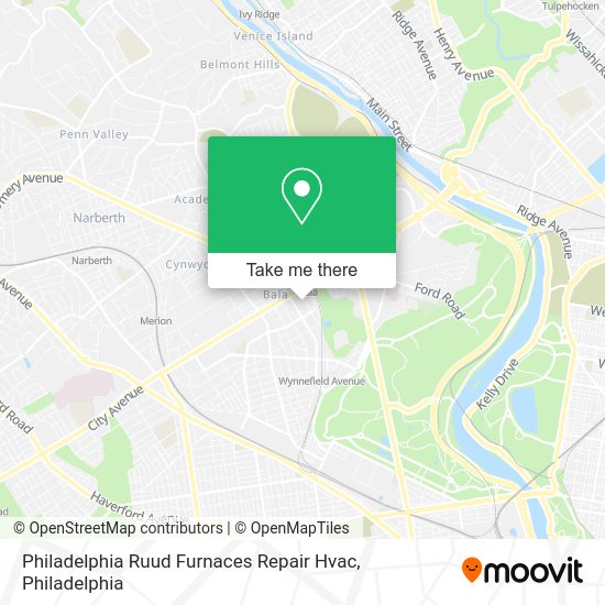 Philadelphia Ruud Furnaces Repair Hvac map