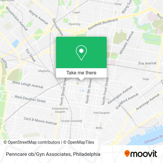 Penncare ob/Gyn Associates map