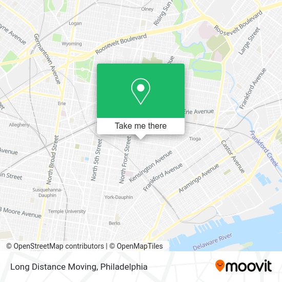 Long Distance Moving map