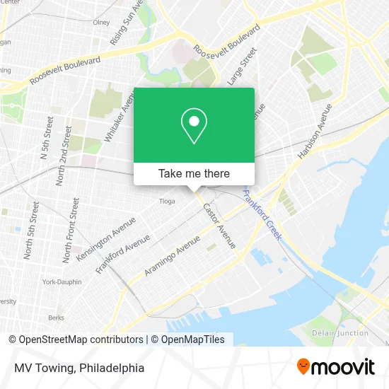 MV Towing map