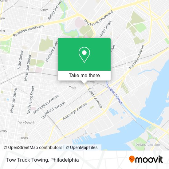 Tow Truck Towing map