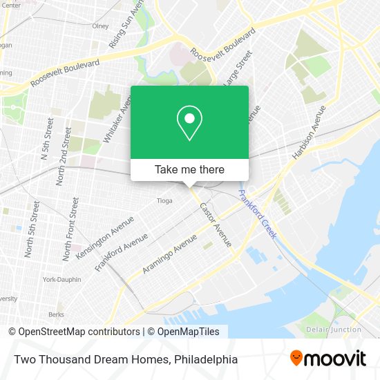 Two Thousand Dream Homes map
