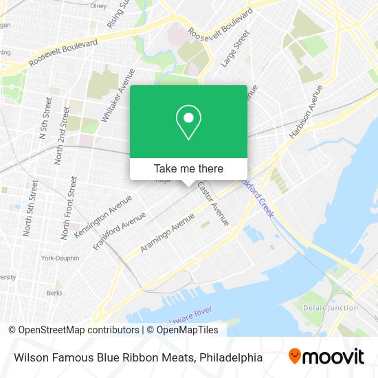 Wilson Famous Blue Ribbon Meats map