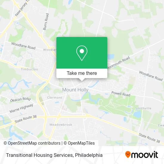 Transitional Housing Services map