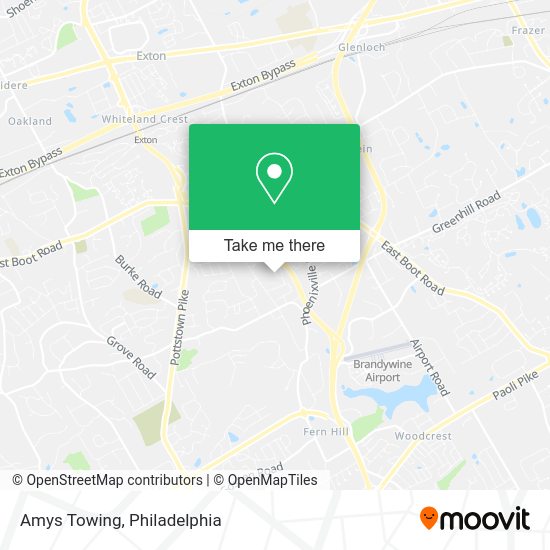 Amys Towing map