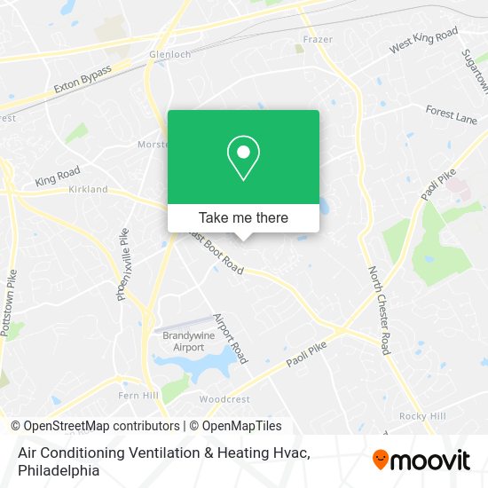Air Conditioning Ventilation & Heating Hvac map