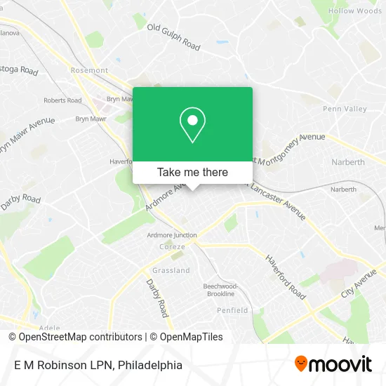 Mapa de E M Robinson LPN