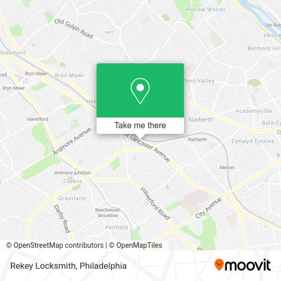 Mapa de Rekey Locksmith