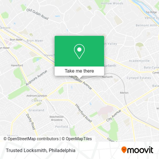 Trusted Locksmith map