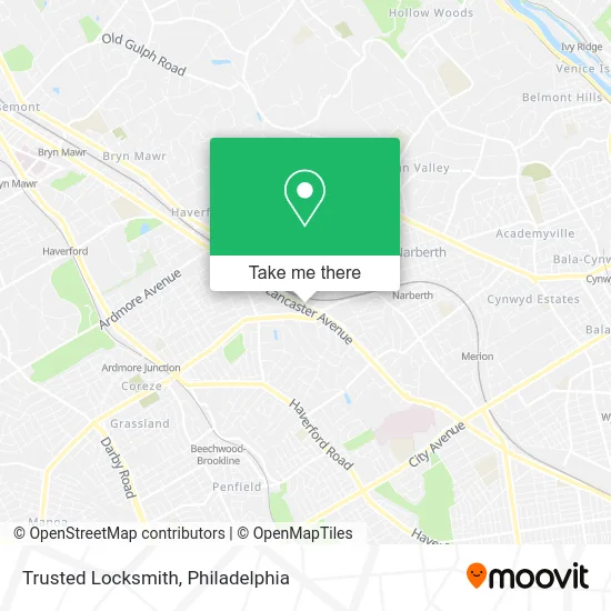 Trusted Locksmith map