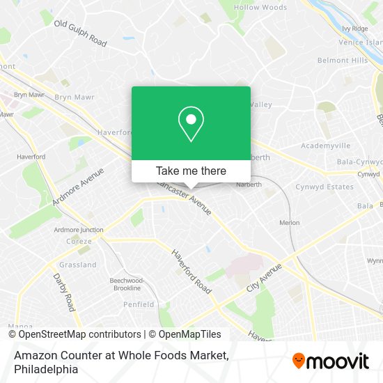 Mapa de Amazon Counter at Whole Foods Market