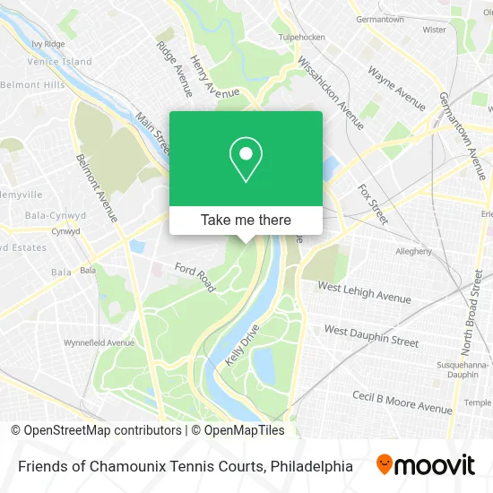 Friends of Chamounix Tennis Courts map