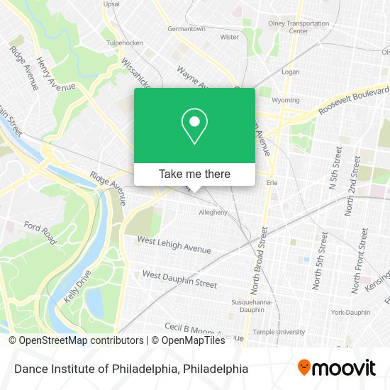 Mapa de Dance Institute of Philadelphia
